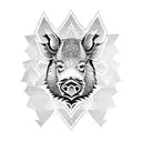 wild boar tattoo design idea