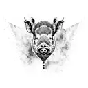 wild boar tattoo design idea