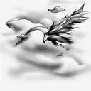 wind, air, clouds tattoo design idea