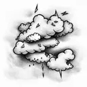 wind, air, clouds tattoo design idea