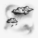 wind, air, clouds tattoo design idea