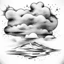 wind, air, clouds tattoo design idea