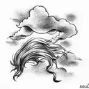 wind, air, clouds tattoo design idea