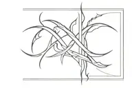 the number 143 inside a horizontal flame  tattoo design idea