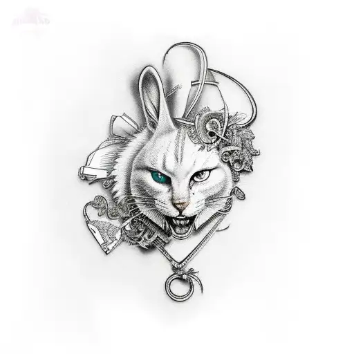 Alice in Wonderland tattoo design idea