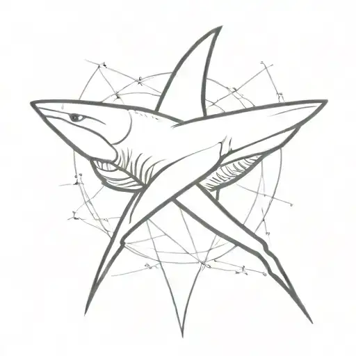shark tooth  tattoo design idea