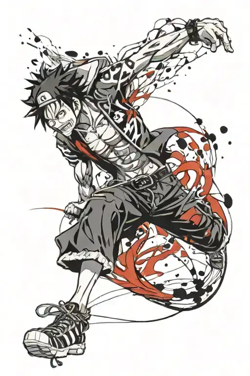 Hiken No Ace One Piece tattoo design idea