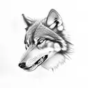 snarling Wolf tattoo design idea