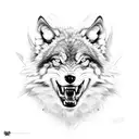 snarling Wolf tattoo design idea