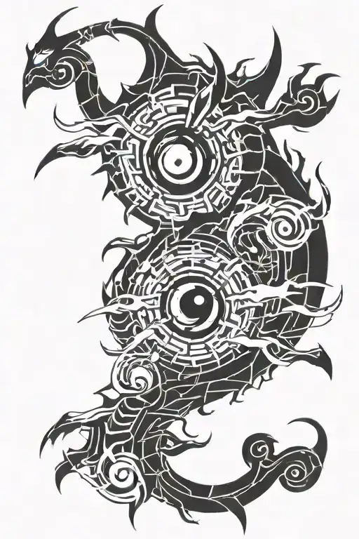 black, jujutsu kaisen, saturo Gojo, gojo, eyes, cyber sigil, gothic tattoo design idea