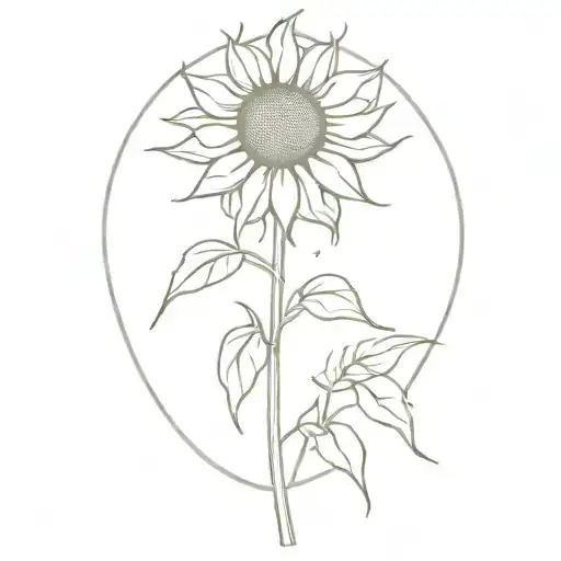 sunflower tattoo design idea