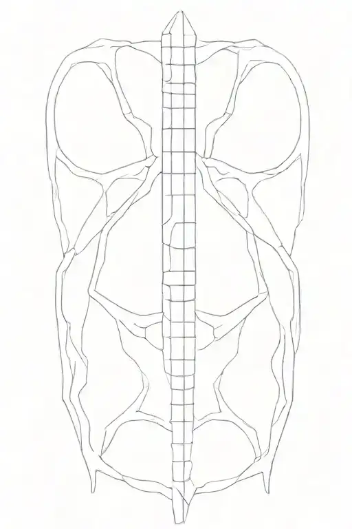 vertebrae tattoo design idea