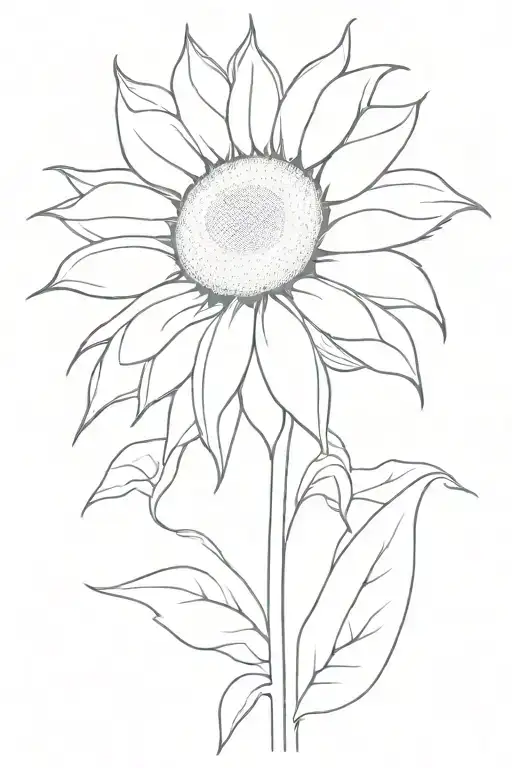 sunflower tattoo design idea