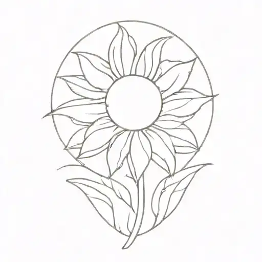 sunflower wheat tattoo design idea