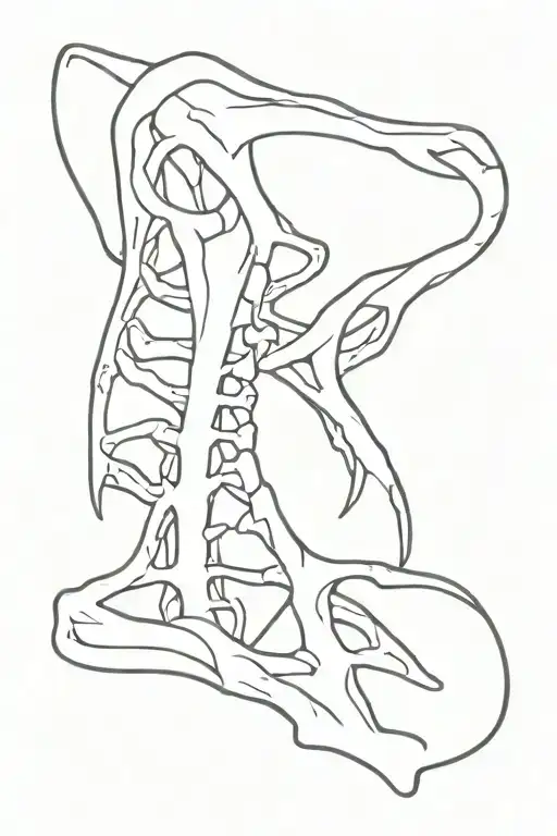 vertebrae tattoo design idea