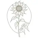 sunflower tattoo design idea