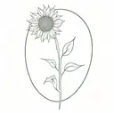 sunflower tattoo design idea