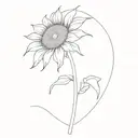sunflower tattoo design idea