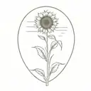 sunflower wheat tattoo design idea