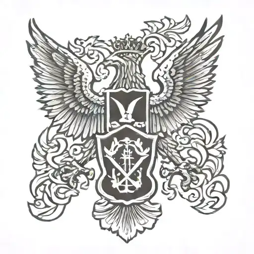 serbian double headed eagle tattoo design idea
