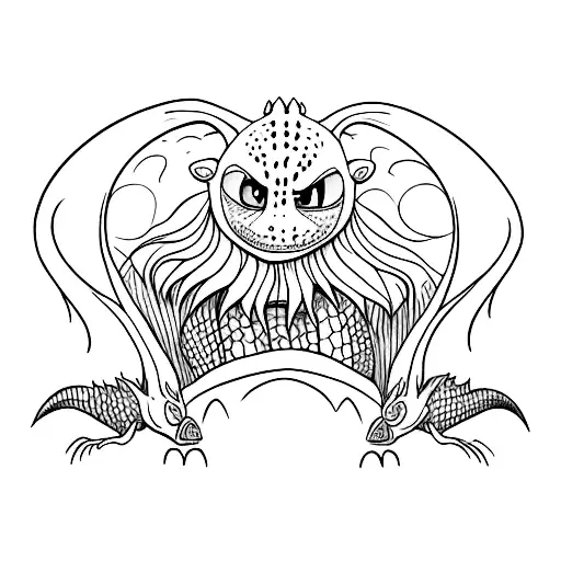 Thoothless from How to train your dragon tattoo design idea