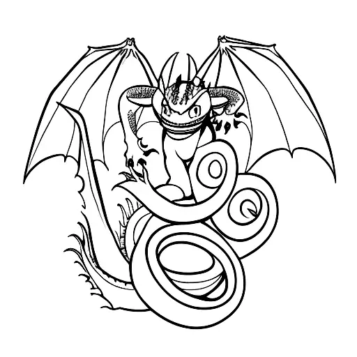 Dragon from How to train your dragon tattoo design idea