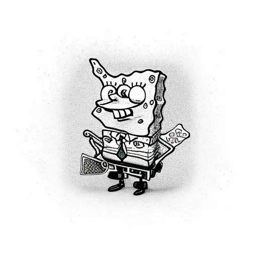 SpongeBob  tattoo design idea