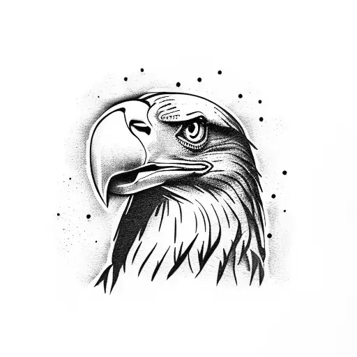 bald eagle with anaconda and minion tattoo design idea