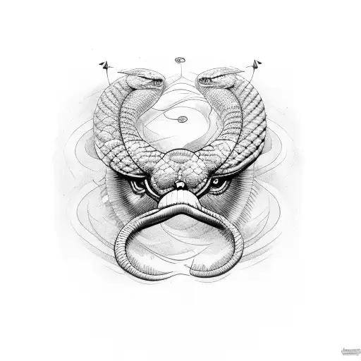 anaconda  with bald eagle and minion tattoo design idea