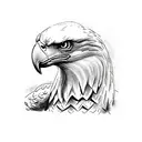 bald eagle with anaconda and minion tattoo design idea