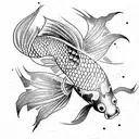 Koi Fish casino  tattoo design idea