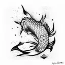 Koi Fish casino  tattoo design idea