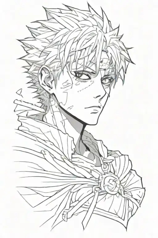 Jujutsu Kaisen sukuna eyes and mouth tattoo design idea