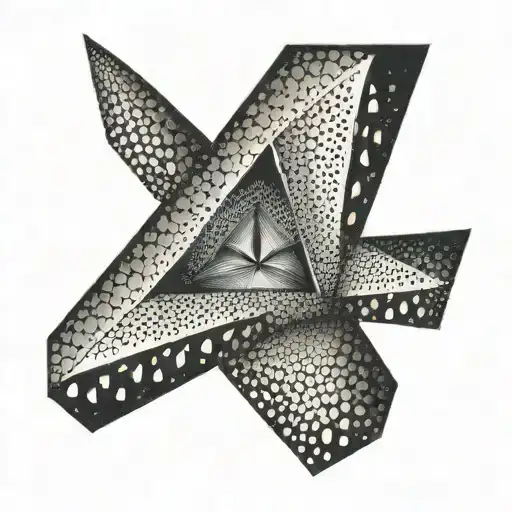 trapezoid vortex tattoo design idea