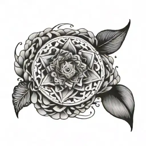 dot work vortex tattoo design idea