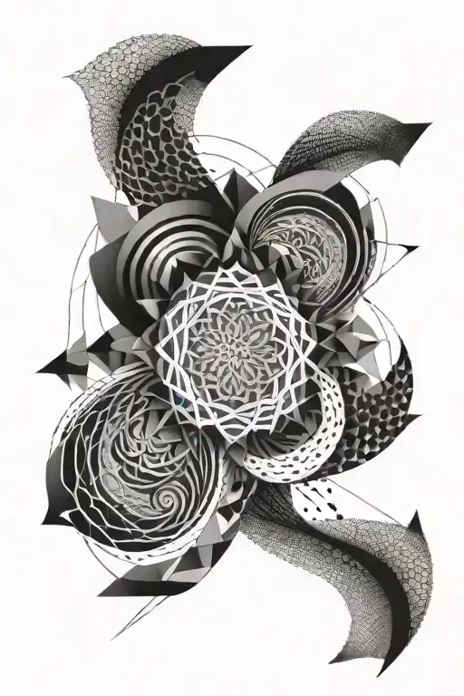 dotwork vortex tattoo design idea