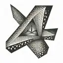 trapezoid vortex tattoo design idea
