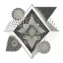 trapezoid vortex tattoo design idea