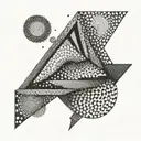 trapezoid vortex tattoo design idea