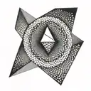 trapezoid vortex tattoo design idea