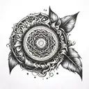 dot work vortex tattoo design idea