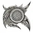 dot work vortex tattoo design idea