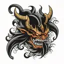major mask oni tattoo design idea