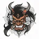 major mask oni tattoo design idea