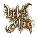 last name written tattoo design idea