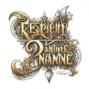 last name written tattoo design idea