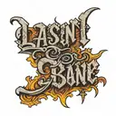 last name written tattoo design idea