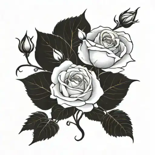 Everly rose tattoo design idea