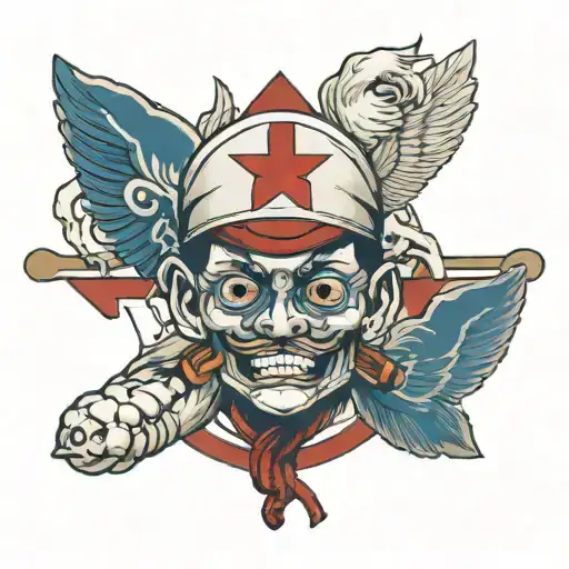 nurse tattoo for men with US and Philippine flag tattoo design idea