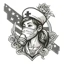 nurse tattoo for men with US and Philippine flag tattoo design idea